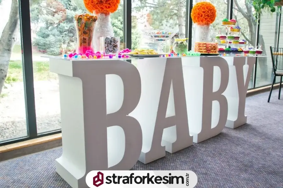 Etkinlikler için Strafor Köpük Dekor ( Babyshower , Nişan , Düğün ve Kına)