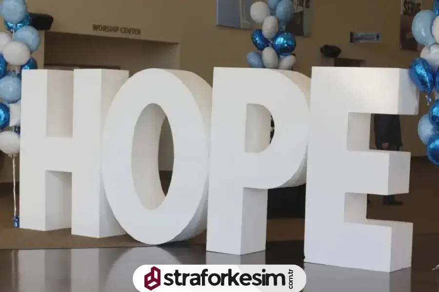 Strafor Kutu Harf Tabela Beyaz Boyasız Bursa