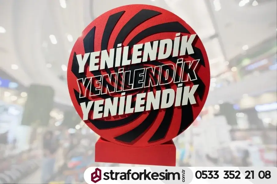 Mediamarkta yaptığımız Strafor Dekor ürün