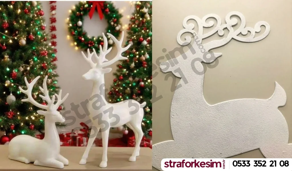 geyik strafor dekor