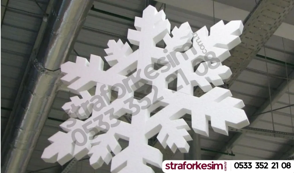 kar tanesi dekor strafor köpük