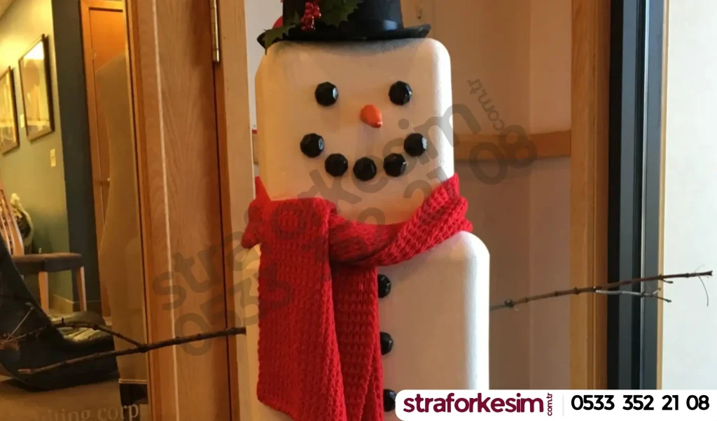 kardan adam strafor köpük dekor