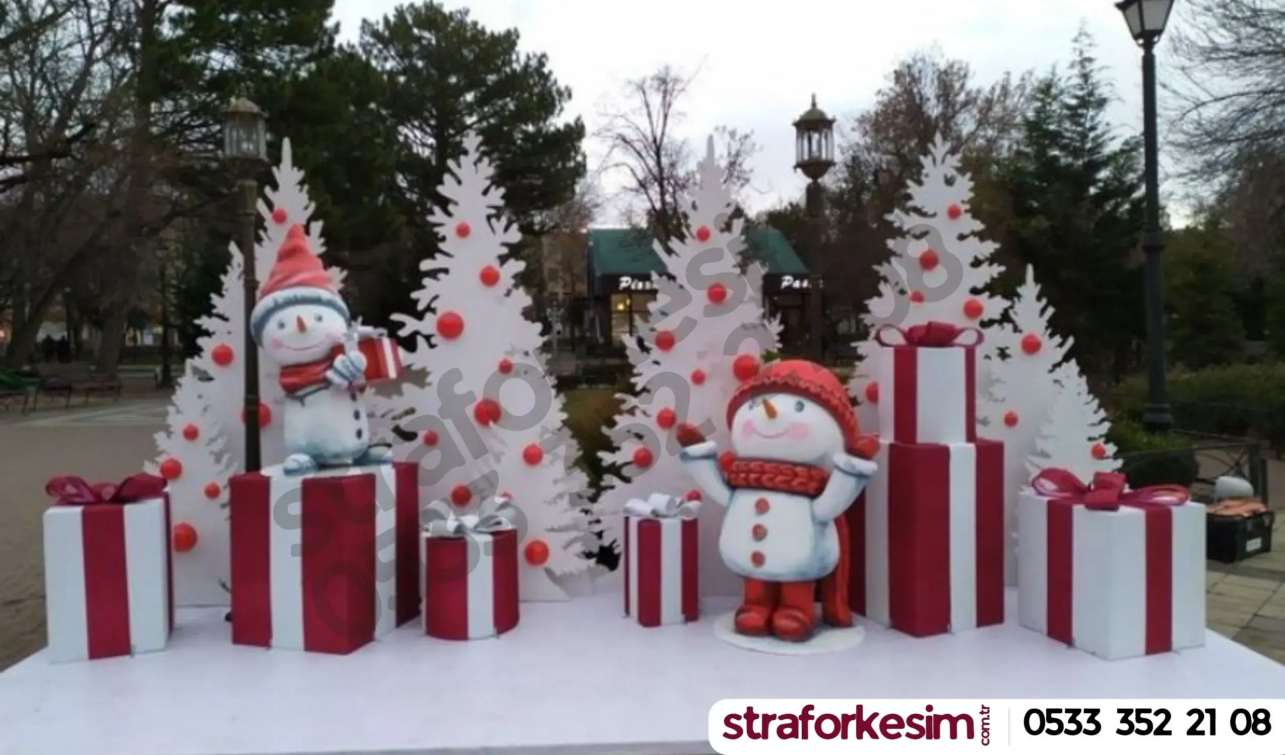 konsept strafor yılbaşı dekorları