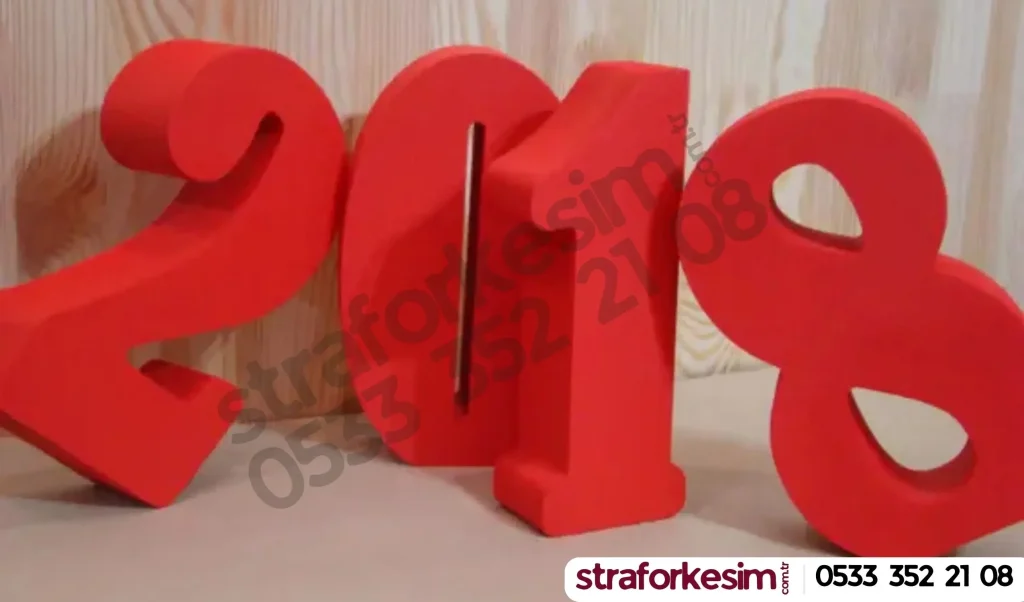 yılbaşına özel köpük harf kesim