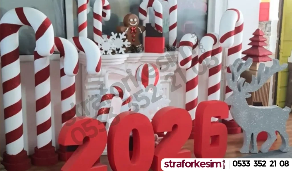 yılbaşına özel strafor dekor köpük kesim